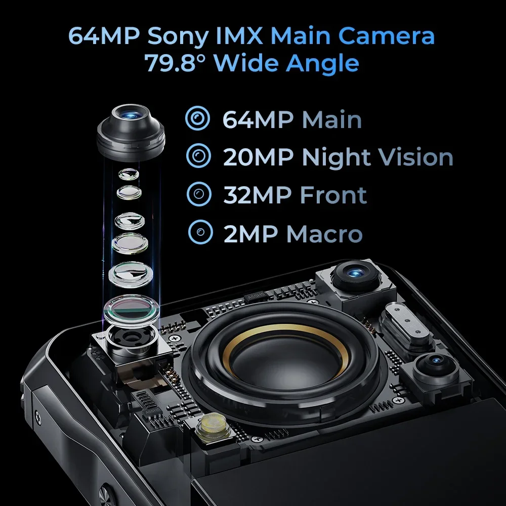 Oukitel WP33 Pro 5G 24GB 256GB Rugged Smartphone 22000mAh 6.6" FHD+ 64MP Camera  33W Fast Charge Mobile Phone