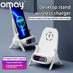 Mini Chair Cordless Charger Stable Support Desktop Phone Stand Tabletop Ornament High Performance Portable 3 in 1 Fast Charger