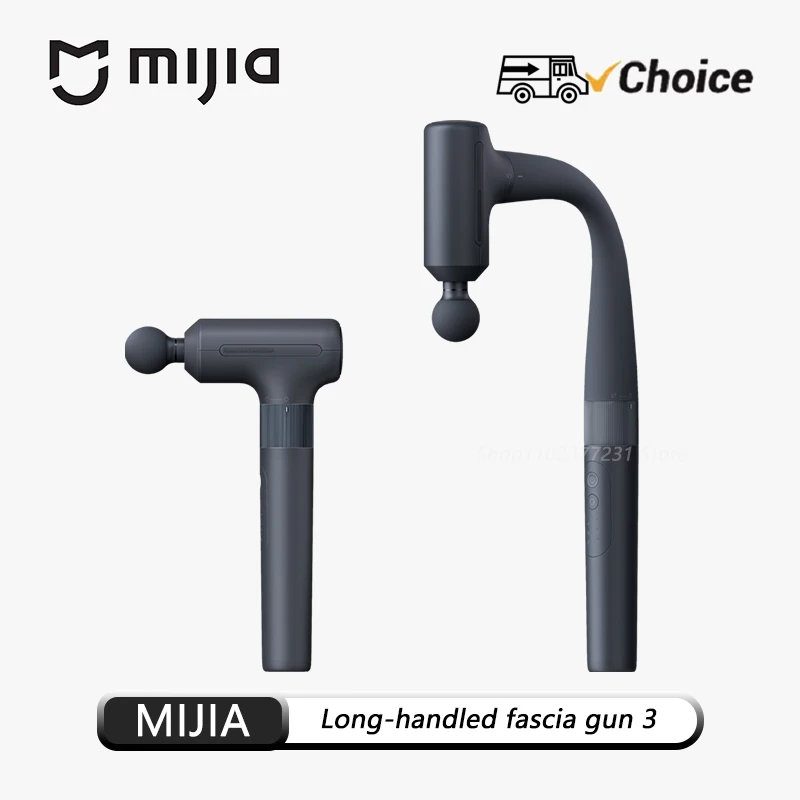 Original NEW Mijia Long Handle Fascia Gun 3 Dual Mode Deep Tissue Massager with Long Short Handles Figure 7 Muscle Relax Tool