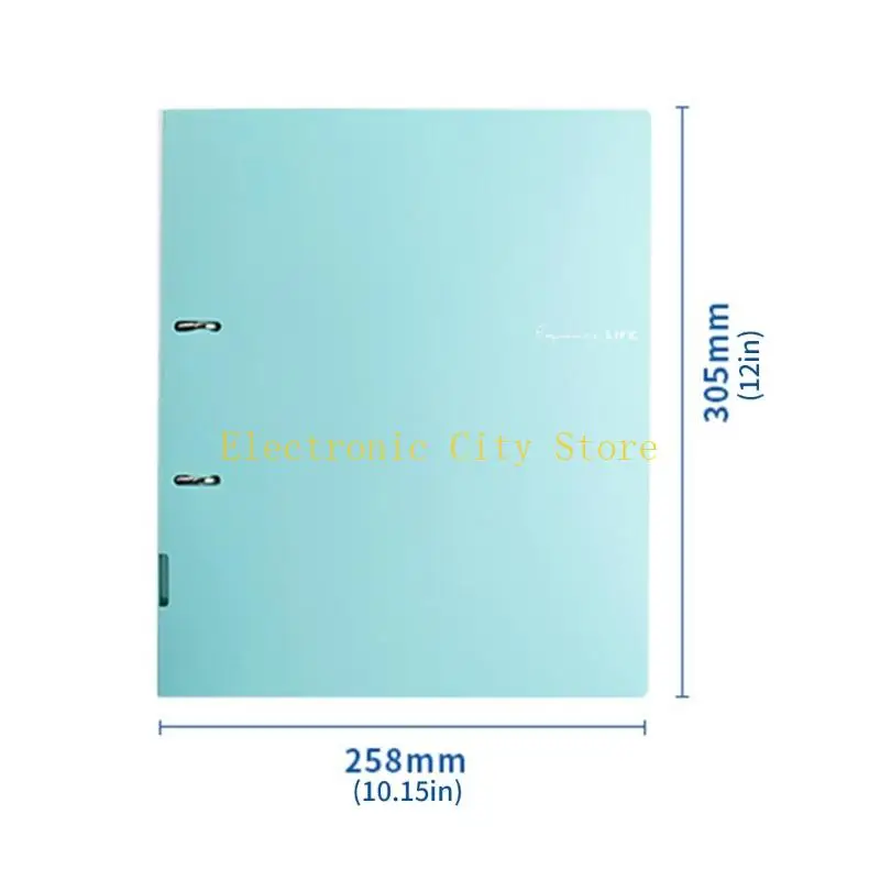 Plastik 2 Cincin Binder untuk Dokumen Office Sekolah Penyelenggara Manajemen File HU8D