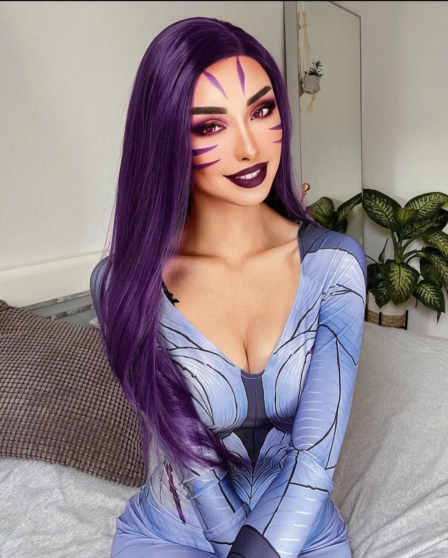 Costume de Cosplay Kaisa d'Halloween pour Femme, Smile Hero KAI'SA, Zentai Imbibé, Costume de Batterie pour Adultes et Enfants