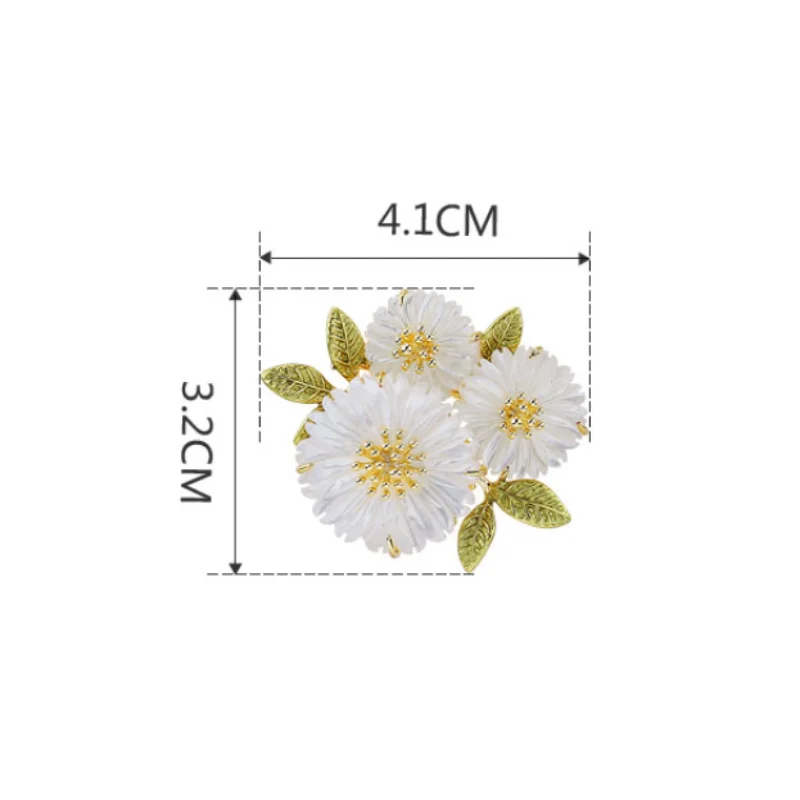 Classic Versatile Natural Shell Daisy Brooch Mother Shell Flower Brooch Accessories Wholesale