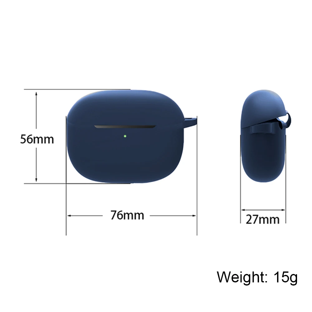 Защитный чехол из жидкого силикона с металлическим крючком, портативный чехол для беспроводной гарнитуры, полноразмерный противоударный чехол для Redmi Buds 3 Lite