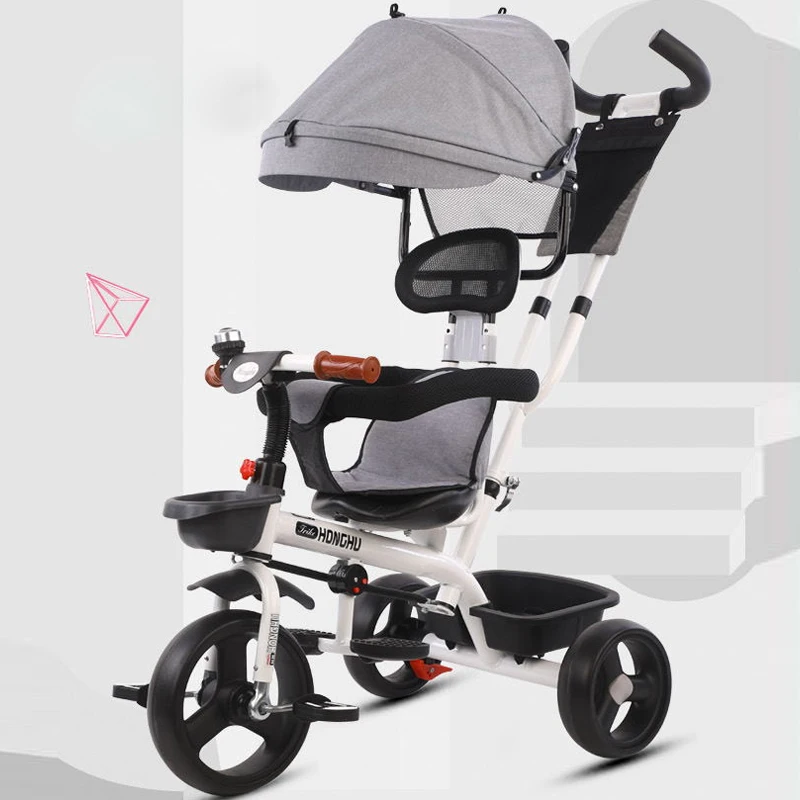 Baby Bicycle Three Wheels StrolleWith Awning 1-6 Year Old Multifunction Folding Children\'s Tricycle kids Bike