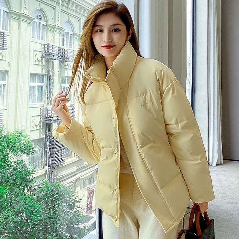 Cotton Clothes Women 2024 New Short Bread Clothes Loose Korean Fashion Long-sleeved Students Winter Thick Padded Jacket Coat Ins