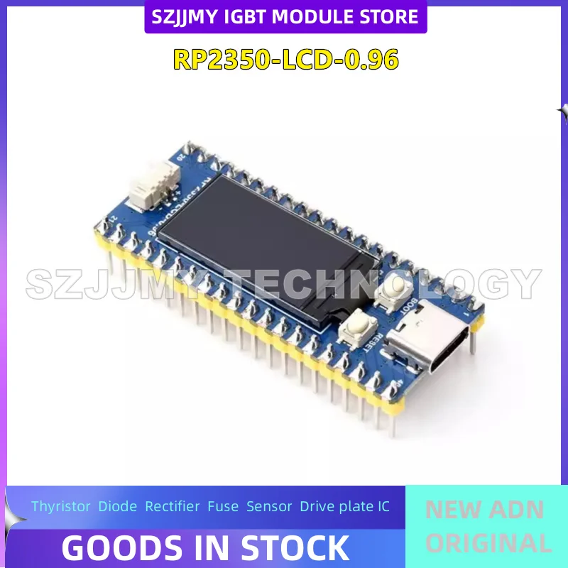 

Raspberry Pi RP2350 microcontroller development board with 0.96-inch LCD display compatible with Pi Pico