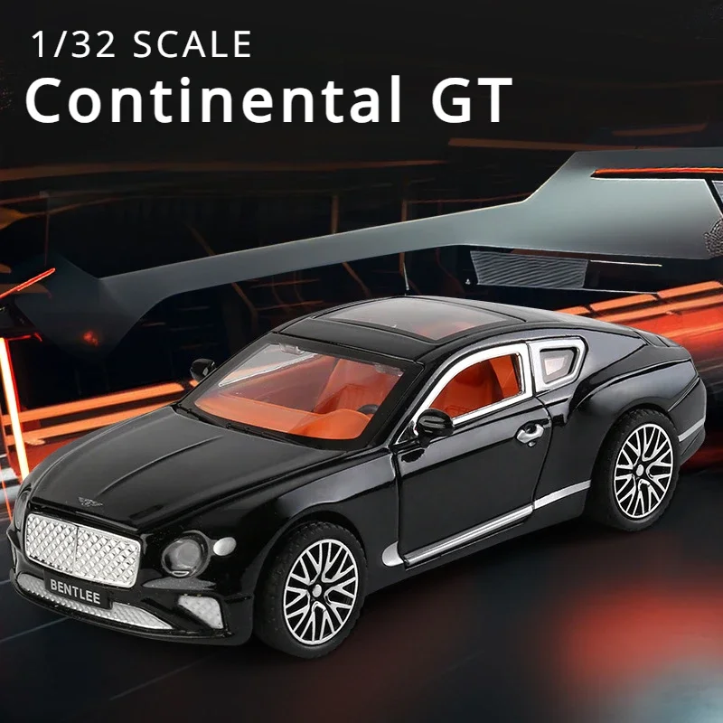 

1:32 Bentley Continental GT Metal Vehicle Alloy Model Car Collection Simulation Diecast Toy Sound Light Toys For Children Kids