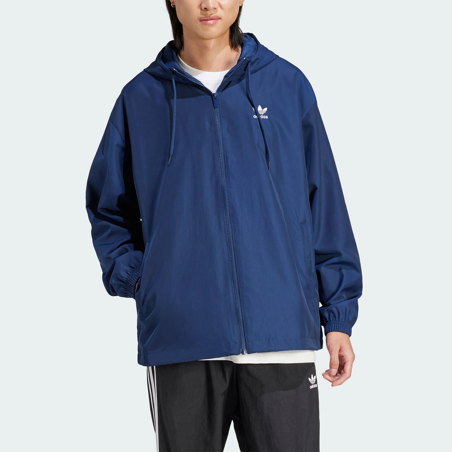 

Официальная мужская свободная куртка Adidas с тремя полосками TREFOIL WB IR9858