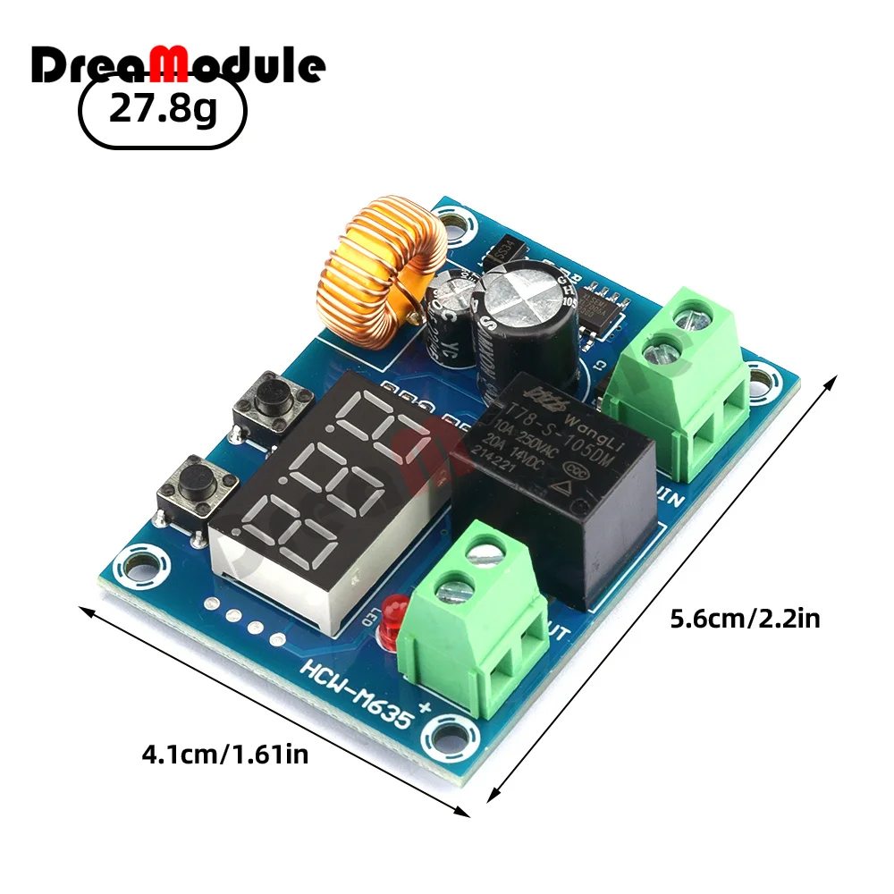 XH-M609 DC 12-36V LED Digital Battery Low Voltage Disconnect Module Over Charge Discharge Current Short Circuit Protection Board