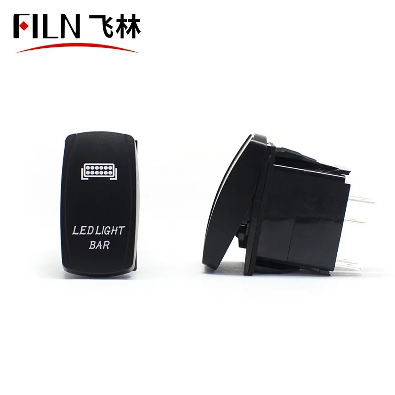 FILM 12V 24V LKW SPST Schalter Carling Wasserdicht 5Pin ON OFF Marine Schalter Auto Boot Wippschalter mit Dual LED Lichtleiste – Detail 6