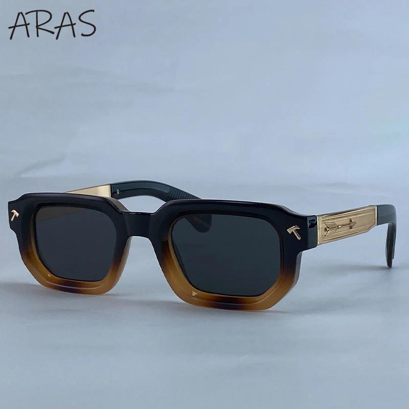 aras Square Sunglasses Black 9