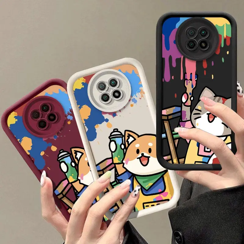 Note 9 Little Painter New Sky Eye Phone Case For Xiaomi Redmi Note 9 9Pro 9S 9T 10Pro 8 7S 7 7Pro 8Pro 10 10S 11 11Pro 12 Cover