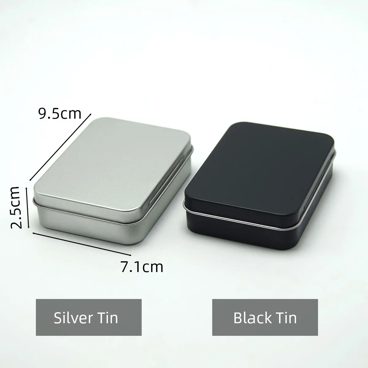 Multi-grid metal tin storage box with insert for Jewelry Screws ZYN Nicotine Pouches Dice Dip Can Rectangular flip flat box