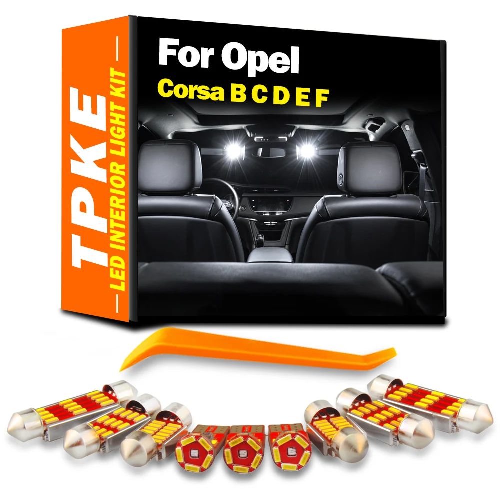 

TPKE Canbus For Opel Corsa B C D E F 1993-2017 2018 2019 2020 2021 Signal Lamp Vehicle LED Interior Map Dome Trunk Light Kit