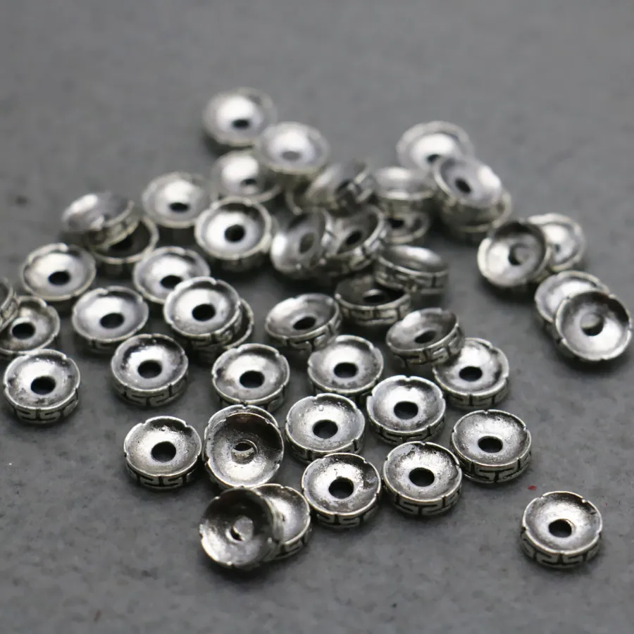 

10PCS Circle Findings Separate Beads Silver-plate Machining Metal Parts 9x2mm Girl Making Components Alloy Chain for Jewelry