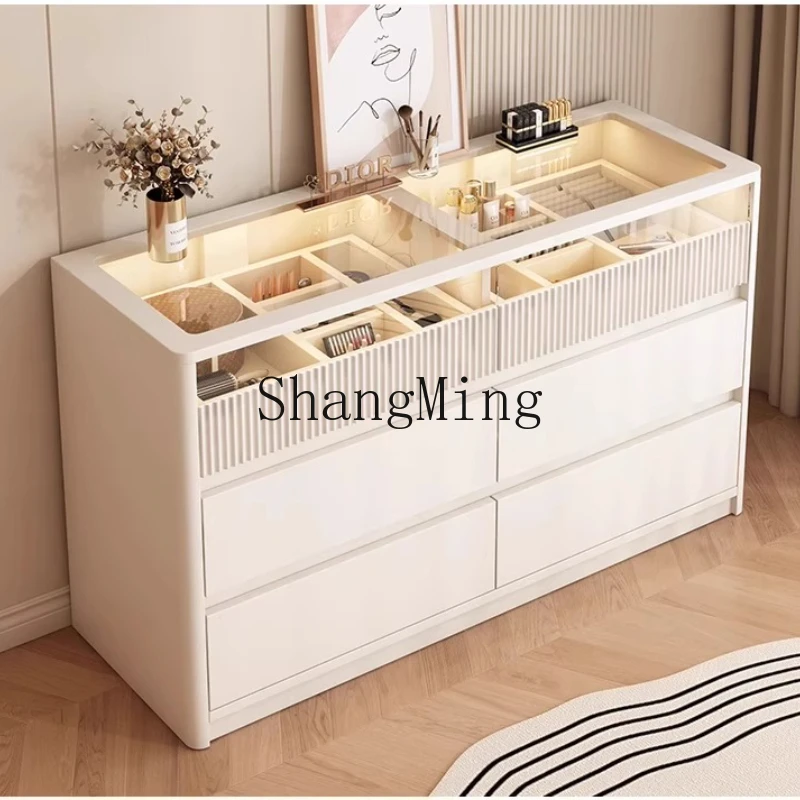 FG good-looking  cream wind living room against the wall bedroom end of the bed simple modern entrance storage locker