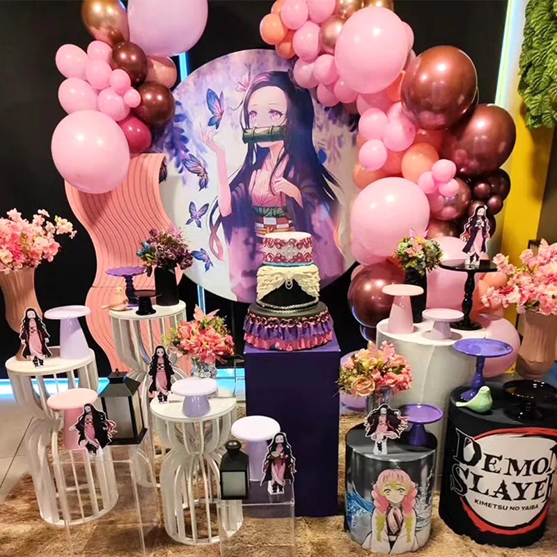 Kimetsu No Yaiba Ballongirlande Bogen-Deko-Set Partyzubehör für Geburtstagsfeiern Anime-Themen-Events Party-Hintergrund