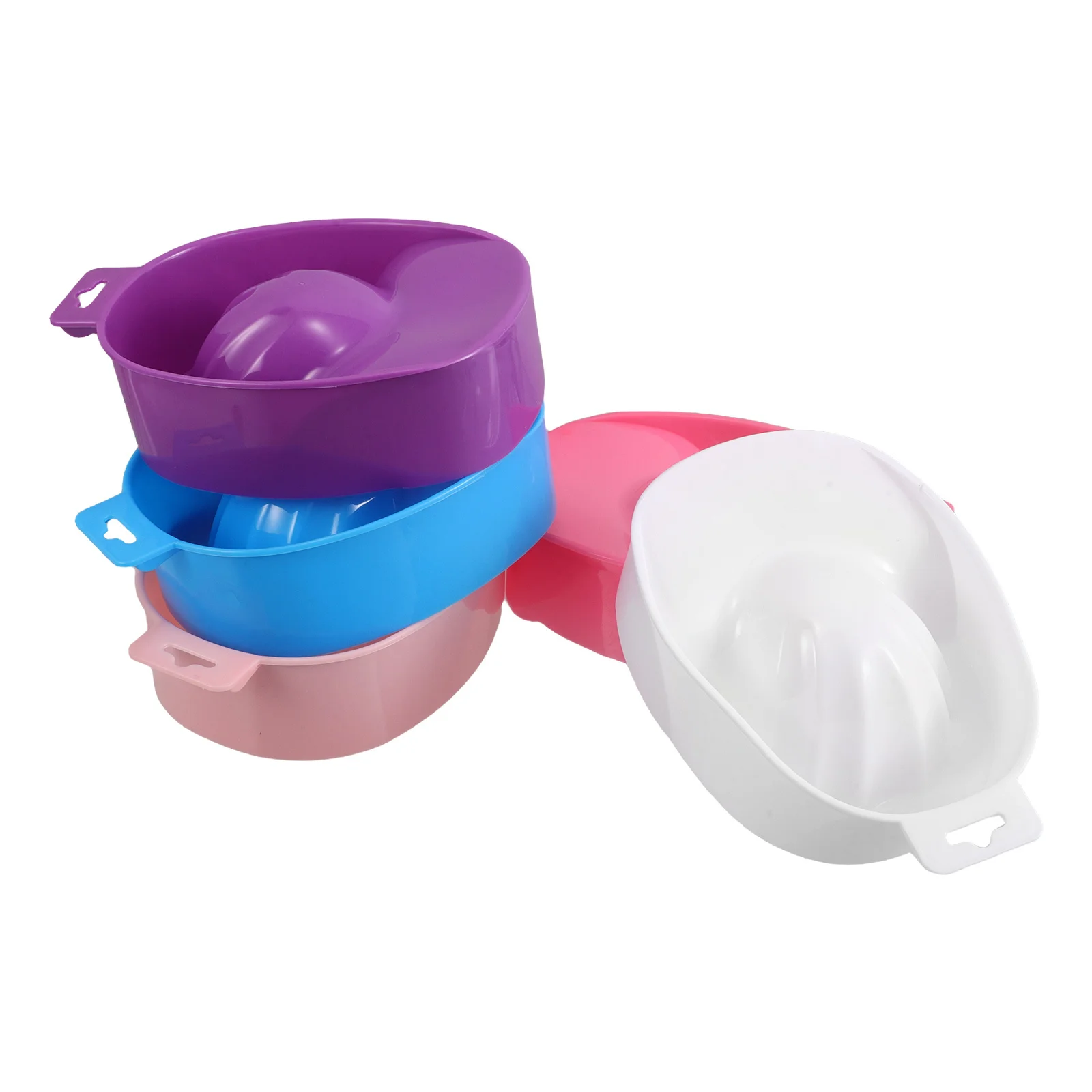 5Pcs Nail Soaking Bowl Spacious Wide Mouth Design Prevents Spills Ideal Nail Polish Removal Home Salon Essential