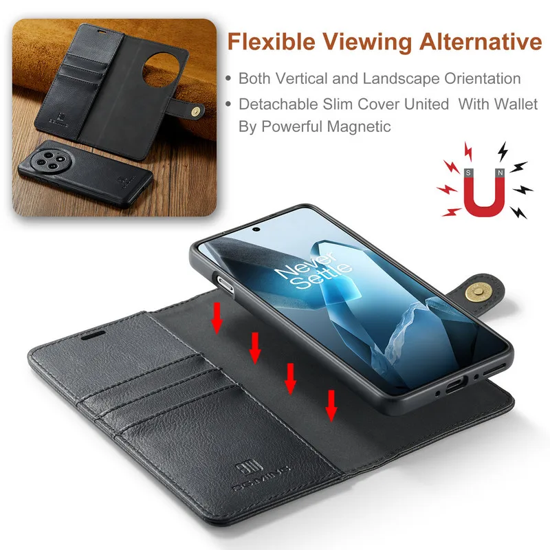 For Oneplus 15 5G 2IN1 Detachable Leather Wallet Case for OnePlus 13 Luxury Cover One Plus 13 15 Magnetic Flip Funda Shockproof