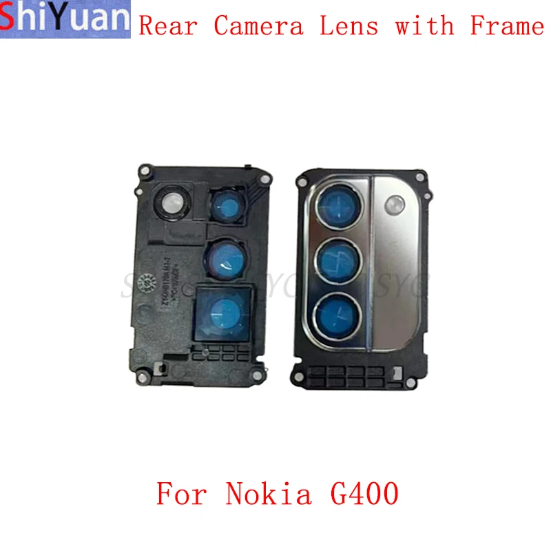 

Rear Camera Lens with Frame Holder Rear Housing Cover For Nokia G400 Back Camera Frame Replacement Parts