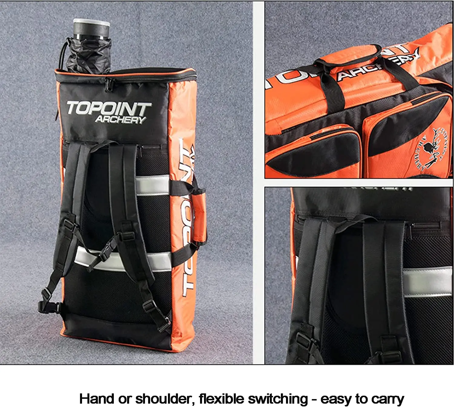 Archery Backpack for Recurve Bow - Premium Recurve Bow Case - Storage Pockets for Gear & Accessories with Arrows Telescopic Tub