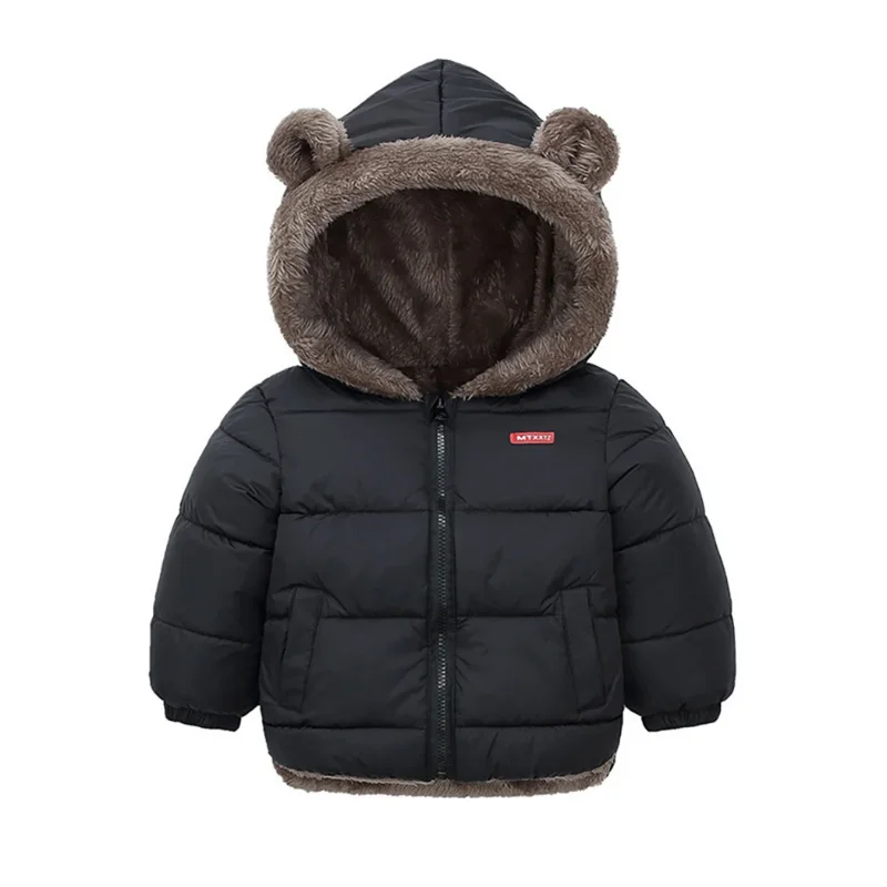 Kids Cotton Clothing Thickened Down Girls Jacket Baby Children Winter Warm Coat Zipper Hooded Costume Boys Outwear