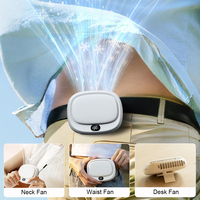 Portable Waist Clip Fan Rechargeable Mini Hanging Neck Fan 5 Speed Adjustable Outdoor Waist Fan Portable Mini Personal Small Fan