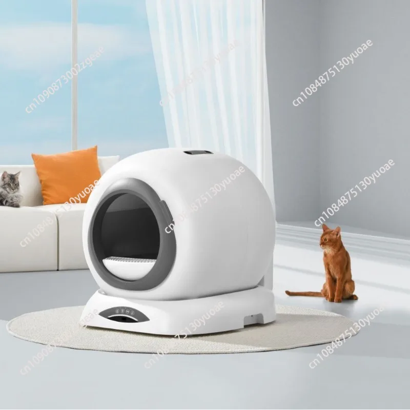 يمكن التحكم في صندوق فضلات القطط الكهربائي الجديد بنقرة واحدة للتنظيف التلقائي عن بعد بواسطة التطبيق