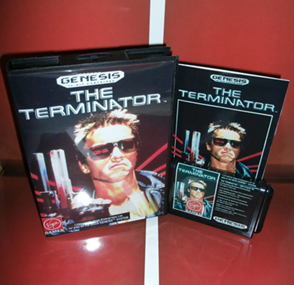 Hot Sale The Terminator With US Box And Manual Book 16Bit MD Game Card For Sega MegaDrive Genesis Consoles