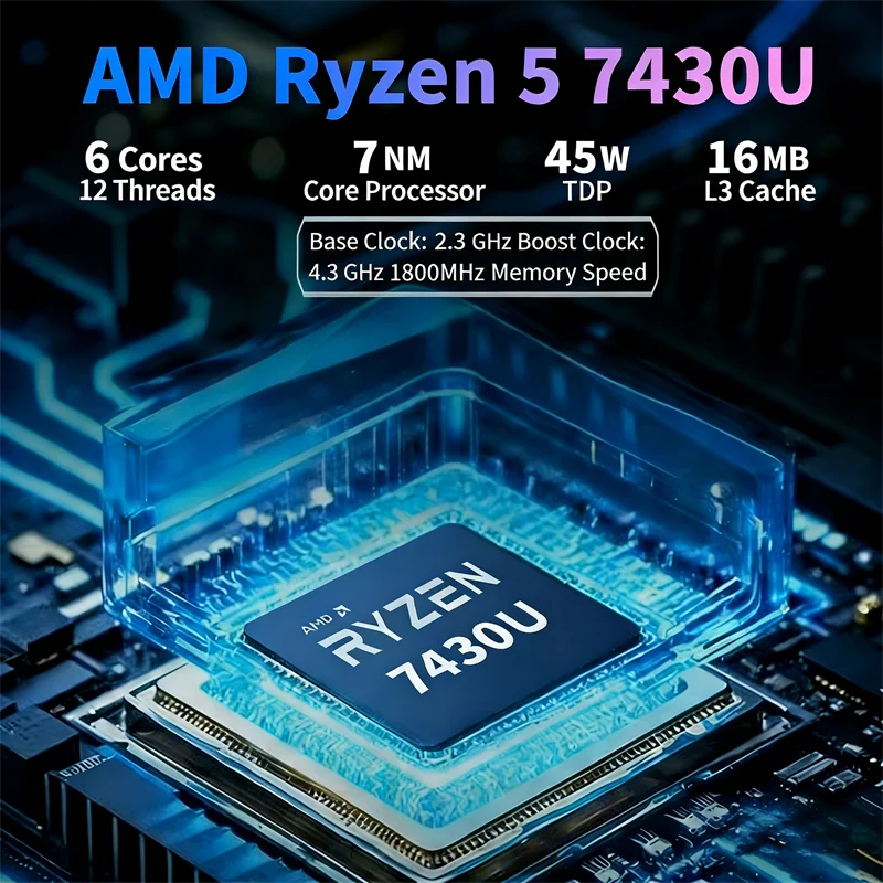 ミニPC Ryzen5.64GB+16TB Win11 Pro Mini PC Mini PC Ryzen 5 7430U 16GB 1TB SSD Windows 11 Pro