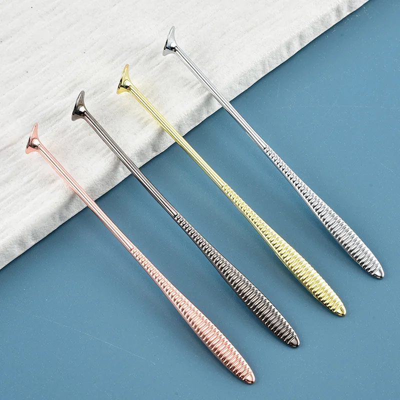 Pipe Press Rod Diagonal Ear Spoon Double Head Press Rod Anti-skid Lines Small Convenient Smoking Set Accessories