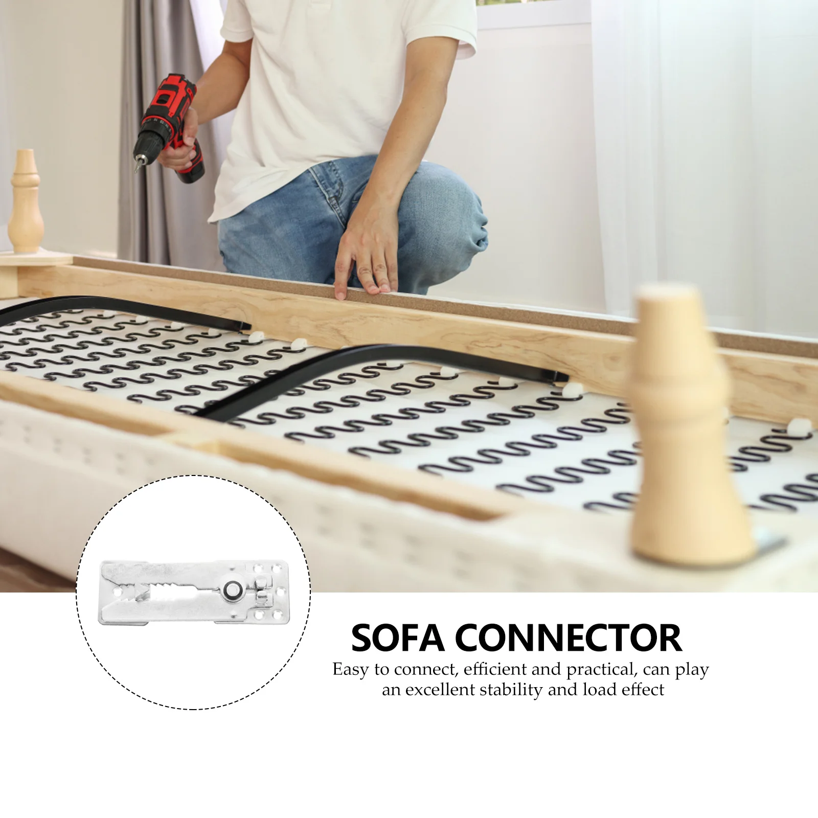 Sofá conector móveis sofás espreguiçadeira forma de dente seccional 2 conectores de corte de aço especial estofamento