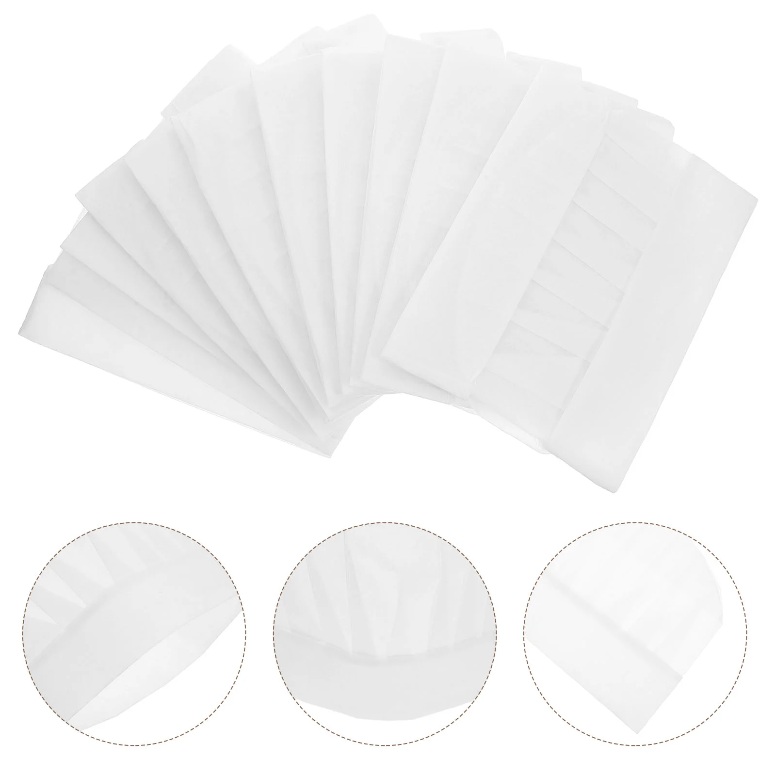 20pcs Children Disposable Chef Hats Lightweight Headgear Simple Kitchen Accessories for Kids Boys Girls (White)