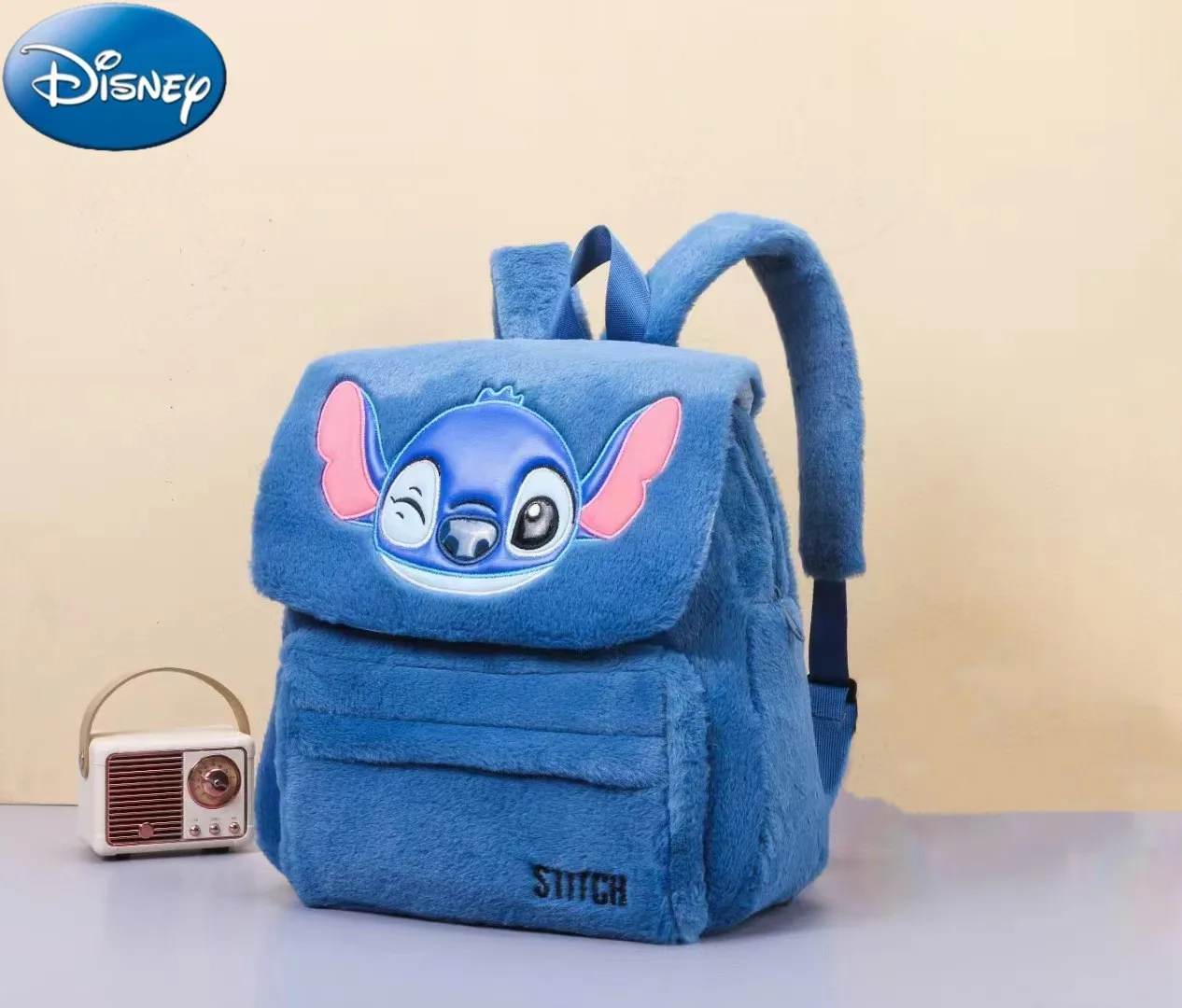 Disney Stitch Pluszowy plecak Anime Stitch Śmieszna kreskówka Plecak studencki o dużej pojemności Torba do przedszkola Prezent na Boże Narodzenie