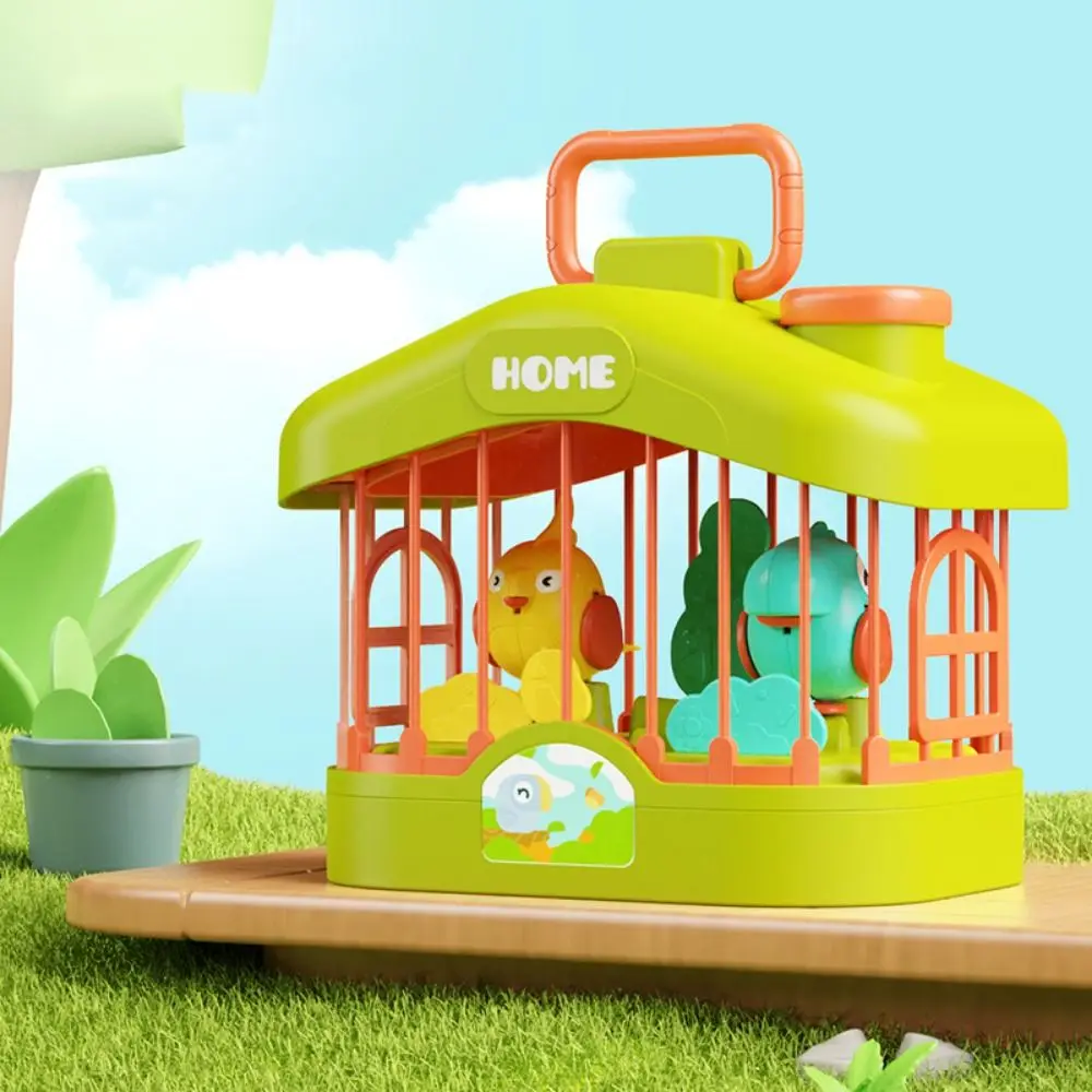 Learn To Speak Chirping Bird Cage Toy Light Parrot Kids Voice-Activated Birdcage Voice Controlled Induction Sound Design