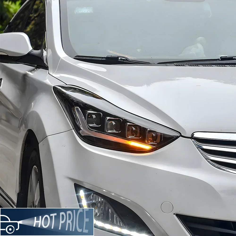 

Автомобильные фары для Hyundai Elantra V 2012-2016, светодиодные передние фары в сборе, обновленный стильный проектор Century, аксессуары с 4 линзами