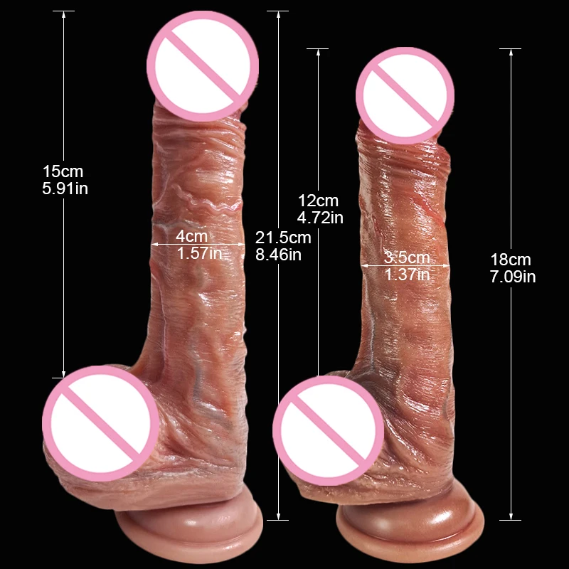 Realistic Sliding Dildo Skin Venis G-spot Stimulate Orgasm Masturbators Soft Penis Big Dick Suction Cup Anal Sex Toys For Women