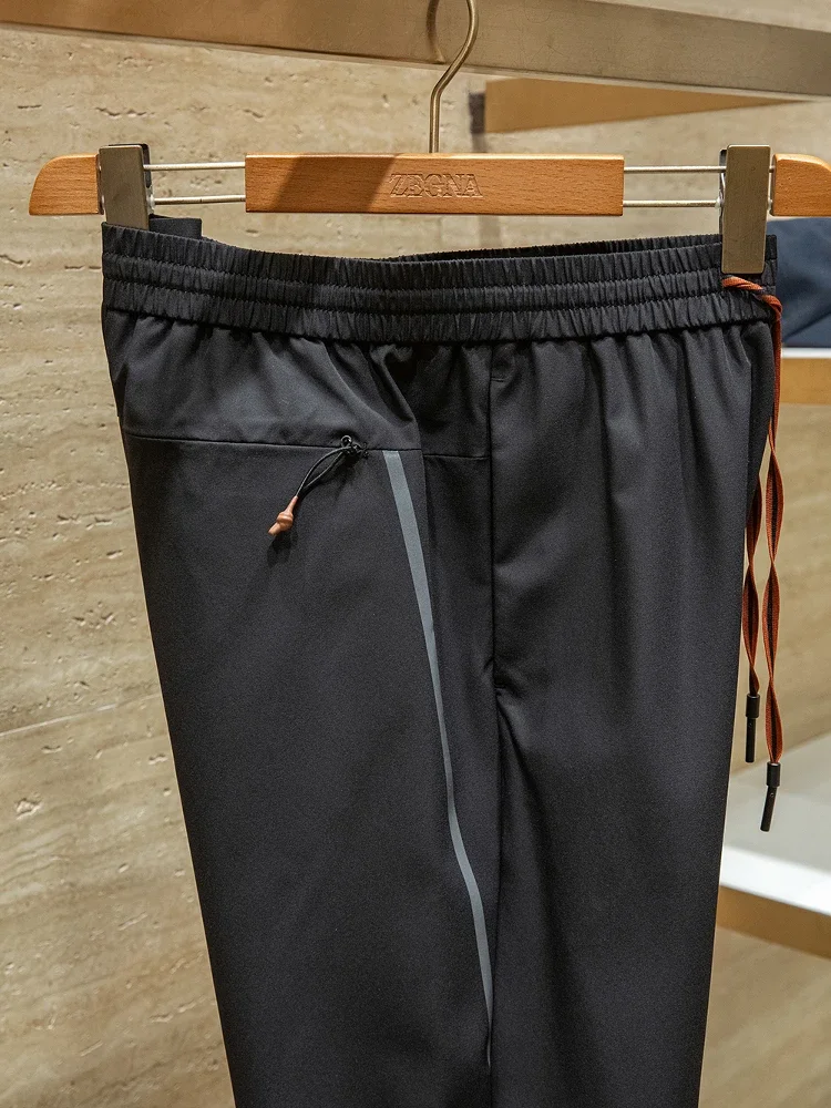 ZZ تكنولوجيا التجفيف السريع في الهواء الطلق النسيج الربيع والصيف الرجال رقيقة مرونة الخصر السراويل المرنة عارضة