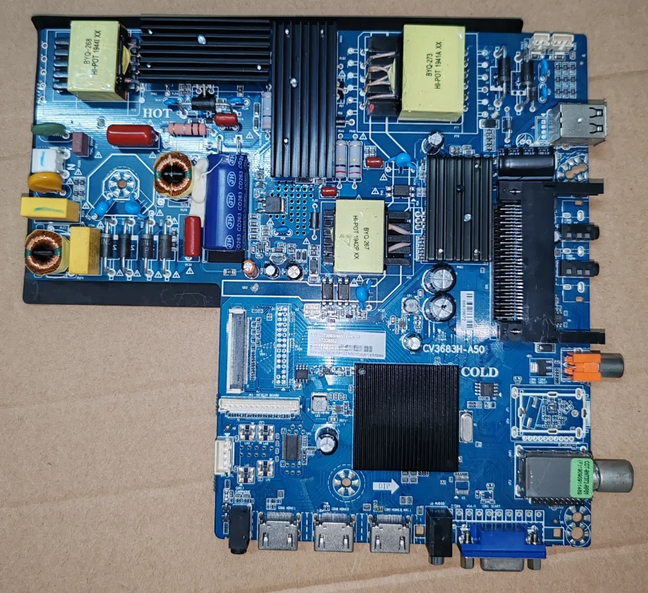 

CV3683H-A50 4K three in one TV motherboard, tested, physical photo, 2 specifications