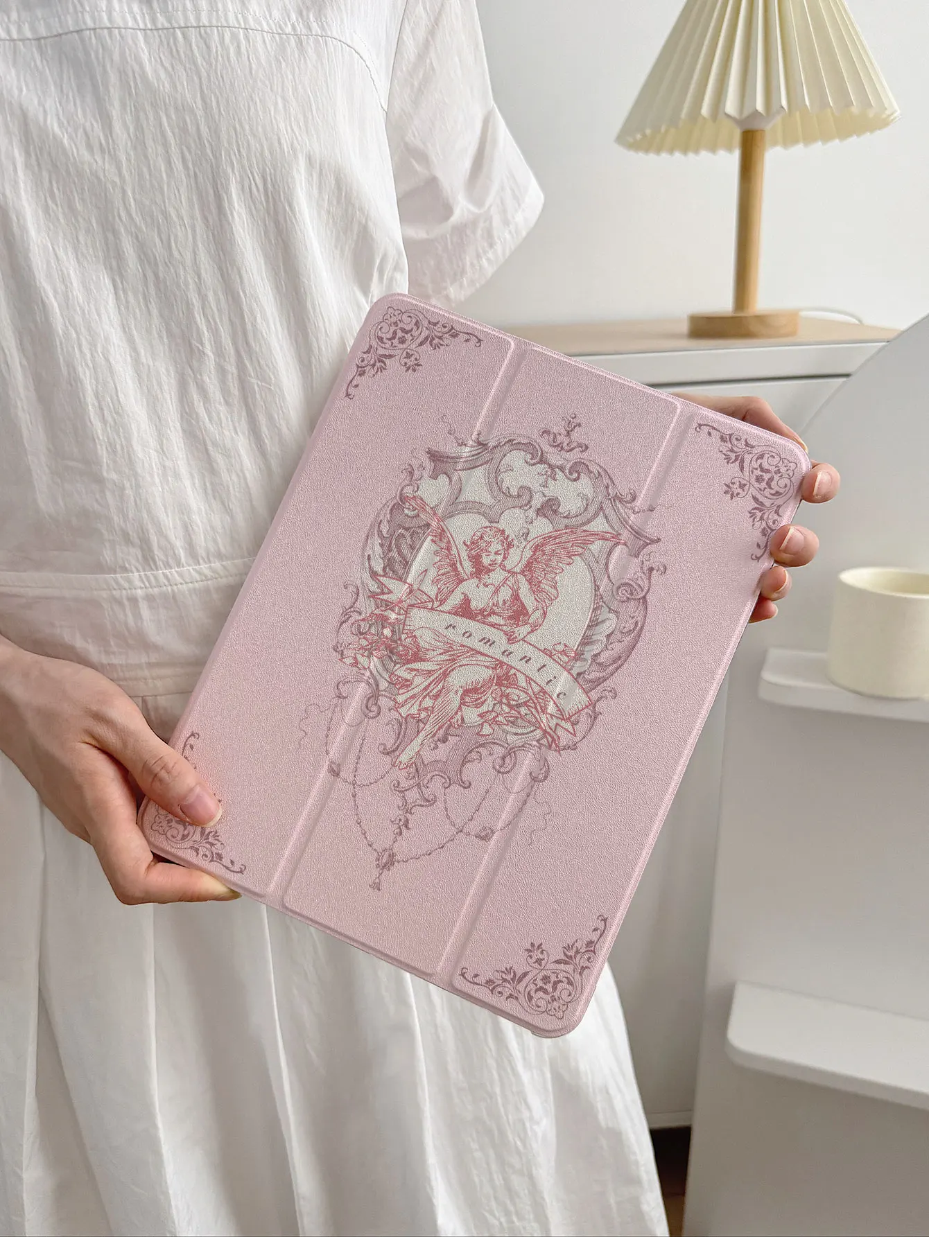 Pink Angel Tablet Protective Case, Suitable for iPad Protective Case Ipad7/8/9 Tablet Case 2022 Apple Air5/4/3 Ninth Generation 10.2 70% off Pro11 Full Cover 2024 Mini 7 New Model Air6/Ipad Tenth Generation Protective