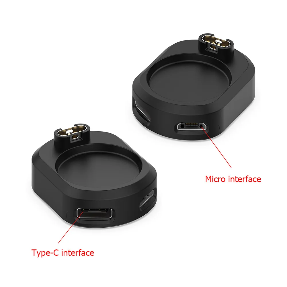2 In 1 Type C Micro USB Charging Adapter Portable Charger Converter Portable Chargers for  Fenix 7 7X 6 6S 5 5X Venu 2 2S