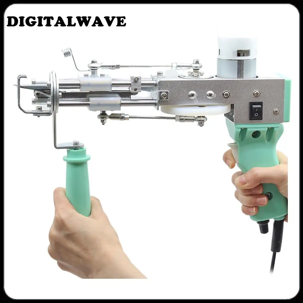 2 in 1 Electric Carpet Tufting Gun Cut And Loop Pile Carpet Rug Tufting Gun Electric Carpet Weaving Flocking Machines blue