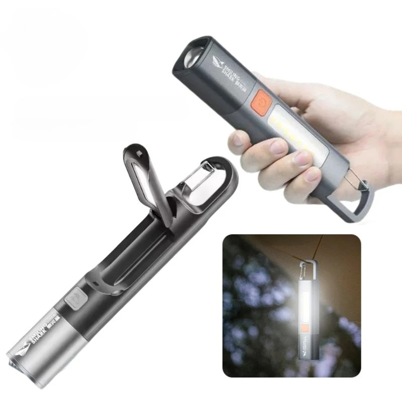  Youpin Outdoor Flashlight Strong Light Variable Focus with Floodlight Side Lights Mini Flashlight Lamp Portable Flashligh