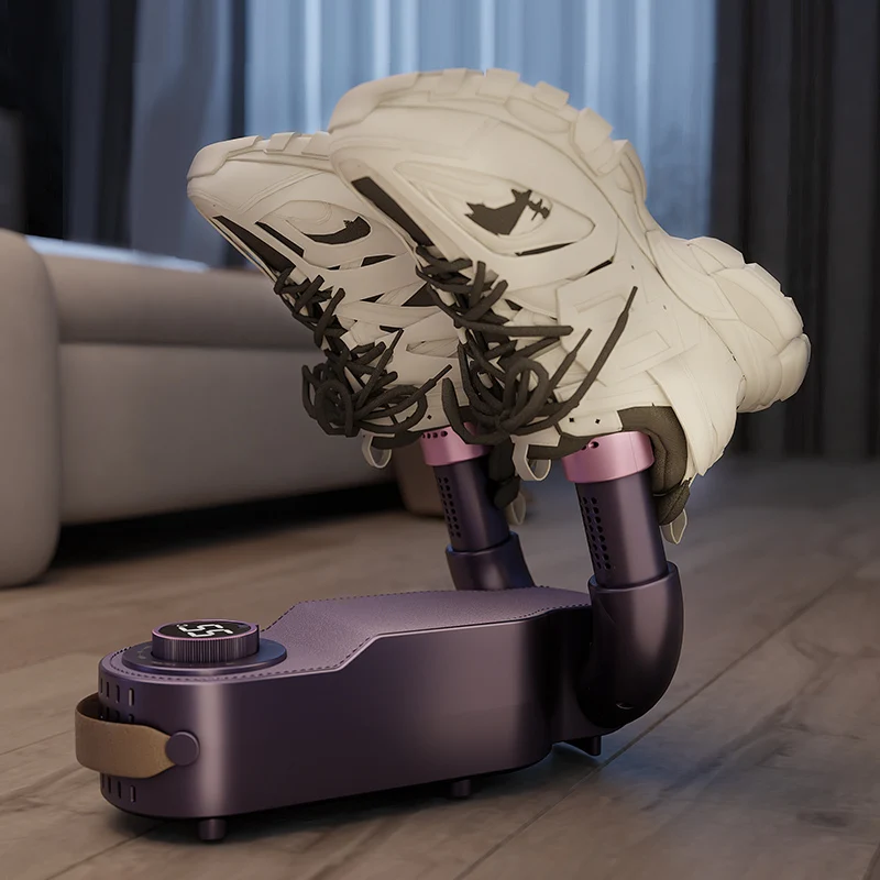 2025 Portable Foldable Smart Electric Shoe Dryer - ABS Heated Dehumidifier with Deodorizer & Foot Warmer