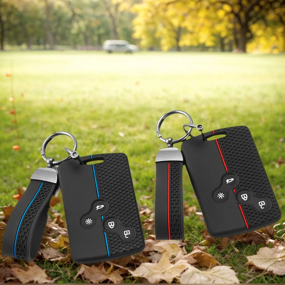 Silikon-Smartcard-Schlüsselhülle für Renault Kaptur Captur Clio Logan Megane 2 3 Scenic Laguna Koleos Danilo Nema Fluence