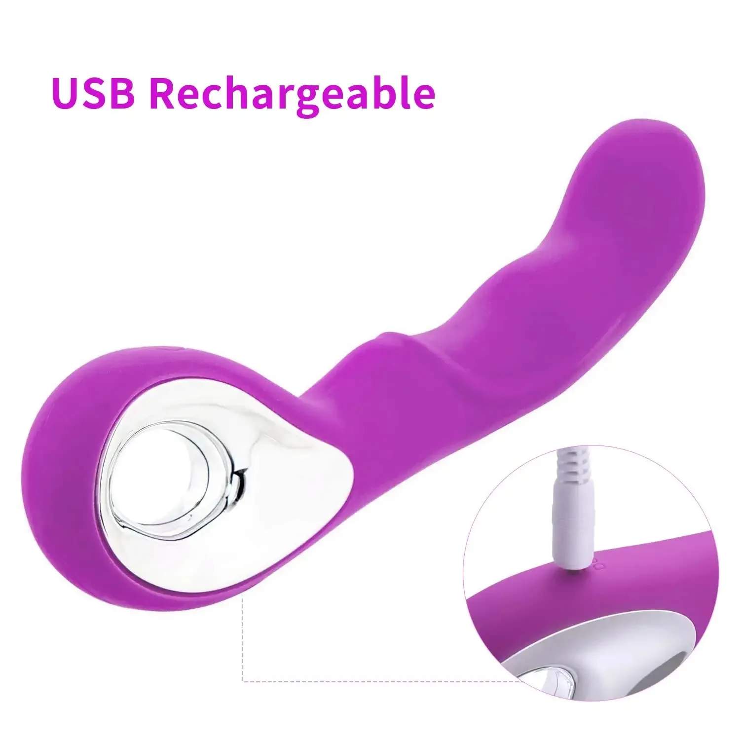 10 Modes G-Spot Vibrator Adult Sex Toy Rechargeable Vibrator Dildo for Women Anal and Clitoris Sexual Stimulation Vibration