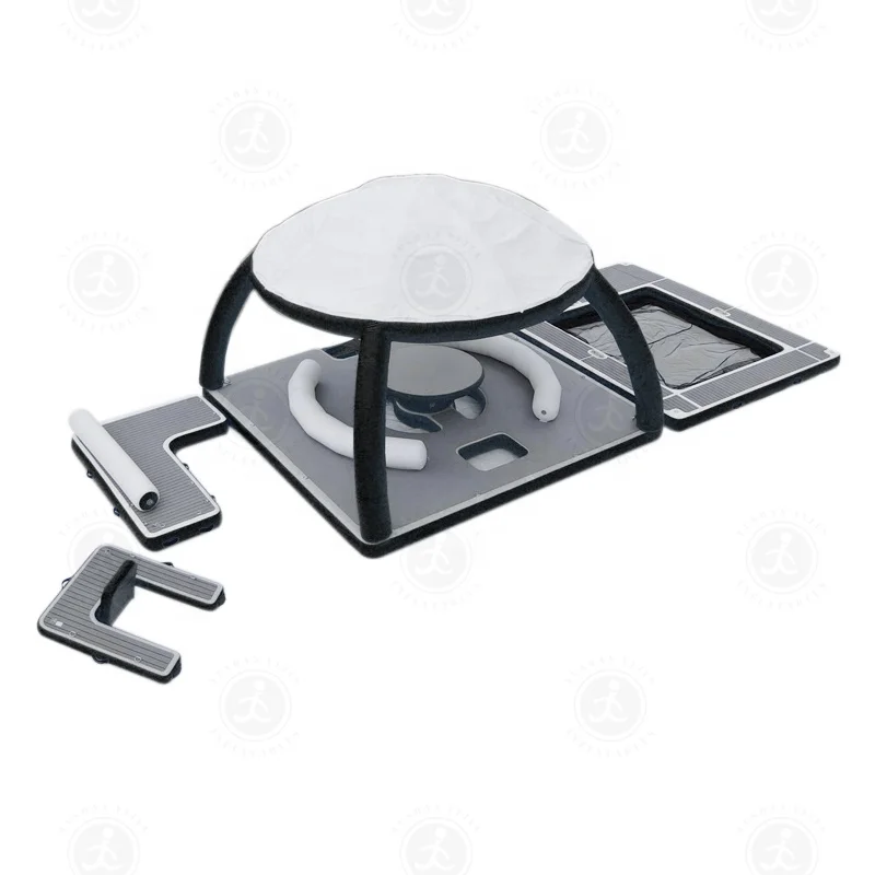 

High Quality Inflatable Shade Tent Multi-person Leisure Bar Sofa Lounger Floating Row Floating Bed Pool Yacht