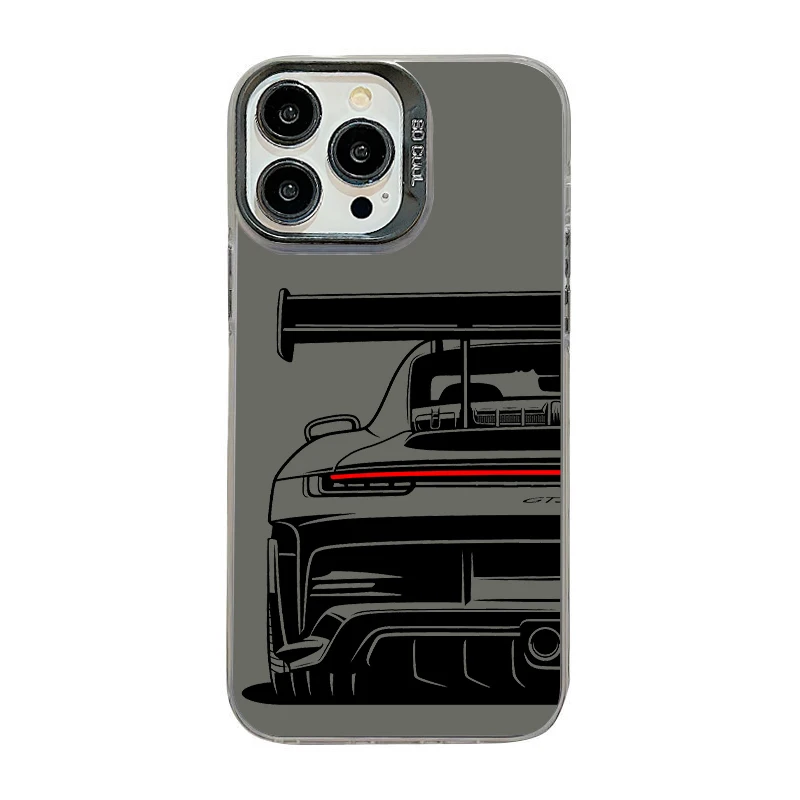 

Автомобильный чехол GT3 для iPhone 17, AIR 16, 15, 14, 13, Pro 12, 11 Pro, Xs X XR Max Laser, жесткий чехол из ПК + ТПУ, задняя крышка-S790P1