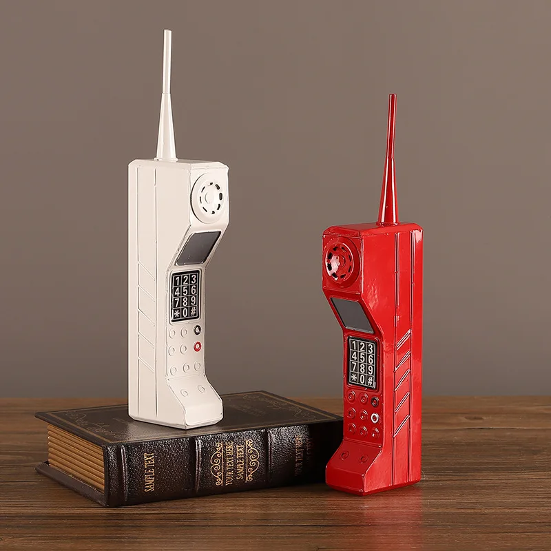 Vintage Mobile Phone Ornament, Phone Brick Model, 80s and 90s Vintage Classic Design, Phone Model, Vintage Metal Home Decoration