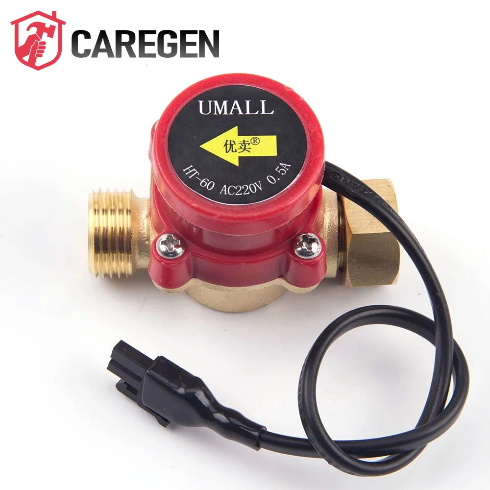 HT60 Thread G1/2 20MM Water Flow Switch  Automatic Pressure Control Connector Valve  Sensor 220V 60W